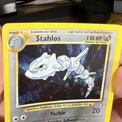 Steelix German 15/111 Neo Genesis Stahlos Holo Pokemon Card HP - Image 4