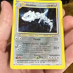 Steelix German 15/111 Neo Genesis Stahlos Holo Pokemon Card HP - Image 5