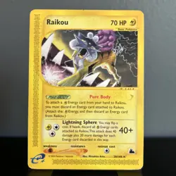 Raikou 28/144 Pokemon Card TCG Skyridge Rare Non Holo - Image 1