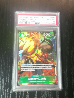 2025 One Piece Monkey D. Luffy PRB02-005 SR Alternate Art English Card PSA 10 - Image 1