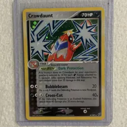 Crawdaunt Vintage Holo Rare Pokemon Card 6/107 EX Deoxys LP - Image 1