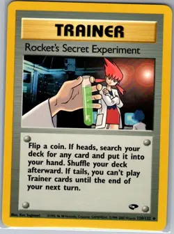 Rocket's Secret Experiment 120/132 Non Holo Gym Challenge - Pokemon Card - NM - Image 1