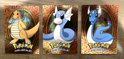 Dragonite, Dragonair, & Dratini 1999 Topps Pokemon Holo Foil Blue Label Card Lot - Image 1