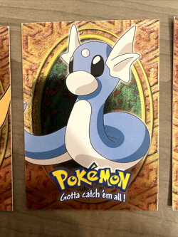 Dragonite, Dragonair, & Dratini 1999 Topps Pokemon Holo Foil Blue Label Card Lot - Image 3