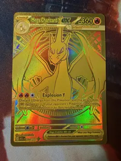 GOLD Mega Charizard Y ex 294/217 Ascended Heroes Hyper Rare Card - Image 1