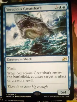 Voracious Greatshark Ikora: lair of Behemoths Magic The Gathering Rare blue Card - Image 1