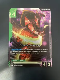 Char's Gelgoog - GD01-023 LR GUNDAM TCG CARD GAME FOIL ENGLISH NEWTYPE RISING - Image 1