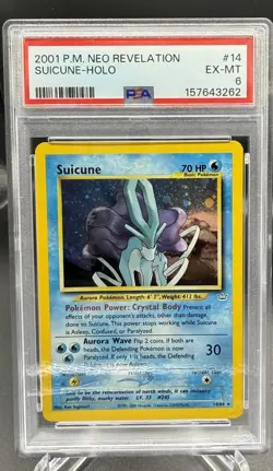 Pokemon TCG Suicune Holo Rare Card 14/64 Neo Revelation - Image 1