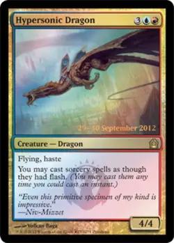 Hypersonic Dragon - Foil - Prerelease Promo Light Play, English Magic the Gather - Image 1