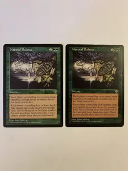 2X MP MTG Magic The Gathering Natural Balance Mirage Rare Green Card - Image 1