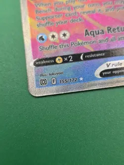 Lumineon V 155/172 Pokemon Card Brilliant Stars Full Art Holo Ultra Rare TCG - Image 2