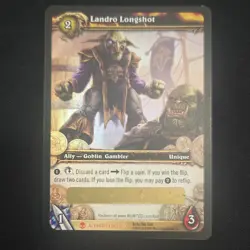 Upper Deck WoW TCG Azeroth Loot Landro Longshot Unique Ally 1/3 (2010) - Image 1