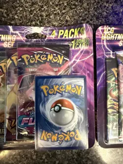 Lot of 2- Pokemon TCG Lightning Set. (8 Booster Packs With 2 Additional Cards) - Image 4