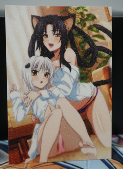 Koneko & Kuroka Toujou High School DxD Sexy Waifu Textured Custom Card - Image 1