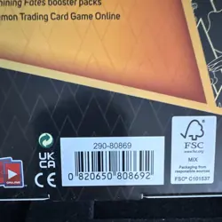 Pokemon TCG Shining Fates Pikachu V Collection Box English 4-Card Foil Holo - Image 5