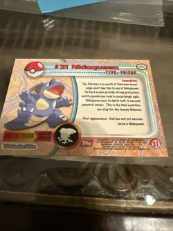 #31 Niddoqueen Pokemon Card Tv Animation Edition Topps Mint Condition - Image 2