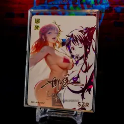 Nami SZR Girl Story Gold Holo Ice Foil Card Waifu Anime Signed One Piece - Image 1