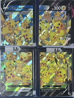 Pikachu V-Union PROMO Set of All 4 Cards SWSH139-142 LP Pokemon Nintendo M9253 - Image 1