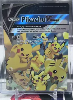 Pikachu V-Union PROMO Set of All 4 Cards SWSH139-142 LP Pokemon Nintendo M9253 - Image 3
