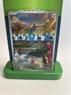 Pokemon TCG Swablu Paradox Rift Illustration Rare Full Art Holo Card 213/182 NM - Image 1