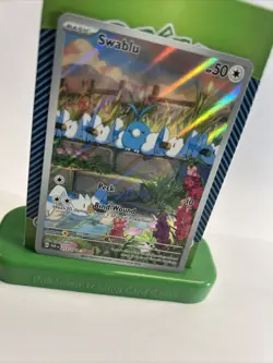 Pokemon TCG Swablu Paradox Rift Illustration Rare Full Art Holo Card 213/182 NM - Image 2