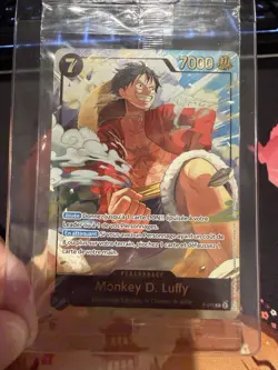 Monkey D. Luffy Japan Expo Promo P-075 One Piece Card FRENCH EXCLUSIVE - Sealed - Image 1