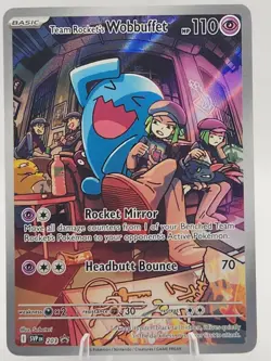 Team Rocket's Wobbuffet 203 Holo Promo SV: Scarlet & Violet Promo Cards NM - Image 1