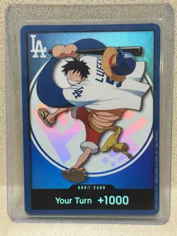 2026 ONE PIECE LOS ANGELES DODGERS MONKEY D LUFFY DON CARD PROMO 7/2/26 - Image 1