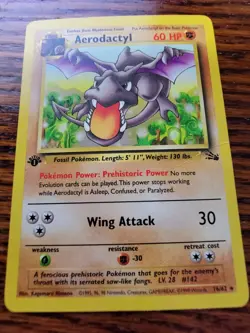 PL Pokemon TCG Aerodactyl Fossil 16/62 Regular 1st Edition Rare - Image 1