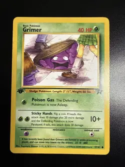 Grimer 57/82 Common 1st Edition Team Rocket Pokemon Card - Image 1