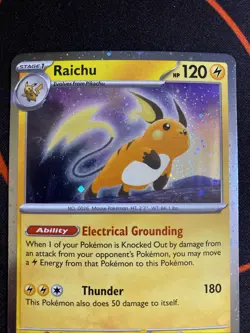 Raichu (Cosmos Holo) 026/165 Holo Rare Miscellaneous Cards & Products Pokemon NM - Image 2