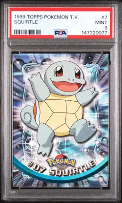 Squirtle Pokemon Topps TV 1999 #07 Trading Card - PSA 9 - Image 1
