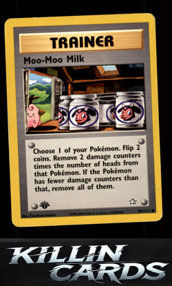 1st Edition Moo-Moo Milk 101/111 Pokemon Common Neo Genesis Card MP - Image 1
