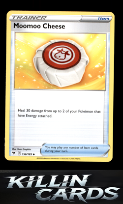 Moomoo Cheese 156/185 Pokemon Uncommon SWSH04: Vivid Voltage Card NM - Image 1