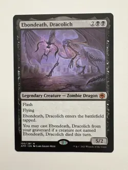 Ebondeath Dracolich MTG Magic the Gathering Card NM Near Mint AFR - Image 1