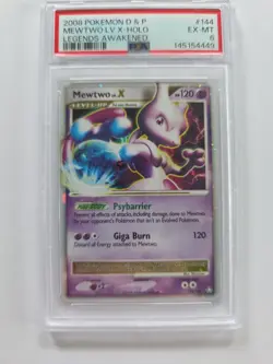 Pokemon Mewtwo TCG LV.X Holo Card 144/146 - Image 1