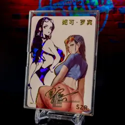 Nico Robin SZR Girl Story Gold Holo Ice Foil Card Waifu Anime Signed One Piece - Image 2