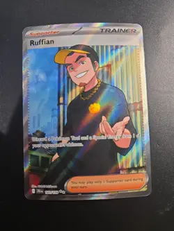 Pokemon TCG Ruffian Full Art Trainer Journey Together Ultra Rare Card 181/159 - Image 1