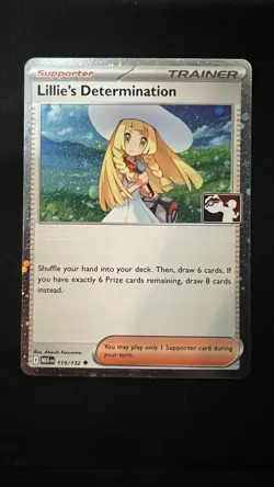 Lillie's Determination (Cosmos Holo) 119/132 Prize Pack Series Cards Pokemon NM - Image 1
