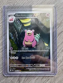 Slowbro Illustration Rare 090/084 Pokemon TCG ME:Pitch Black Dent In Card. - Image 1
