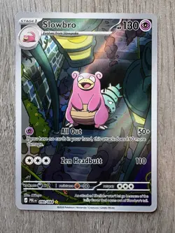 Slowbro Illustration Rare 090/084 Pokemon TCG ME:Pitch Black Dent In Card. - Image 2