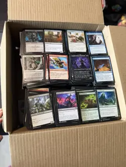 18 lbs Magic: The Gathering Bulk Cards – Unsorted Commons & Uncommons (2019+ Set - Image 1