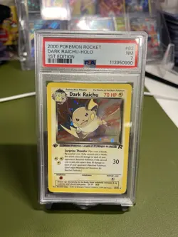 2000 POKEMON ROCKET DARK RAICHU-HOLO 1ST EDITION MSA #83 Near Mint PSA 7 - Image 1