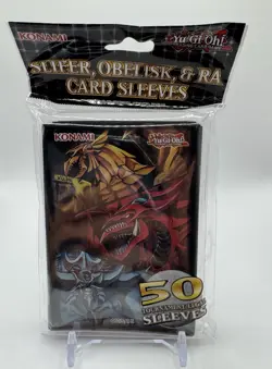 Yu-gi-oh Slifer Obelisk & Ra Card Sleeves 50 Ct NEW Konami 2020 Anime - Image 1