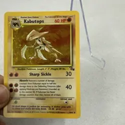Kabutops - 9/62 - Pokemon Fossil Unlimited Holo Rare Card WOTC LP - Image 2