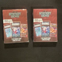 Pokemon Mystery Gems - 2 CGC Graded Card & 2 TCG Booster Pack - 2 New Sealed Box - Image 2