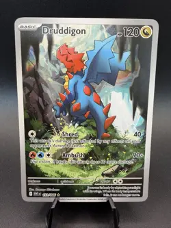 Pokemon TCG Druddigon 151/086 White Flare Illustration Rare Holo Card English NM - Image 1