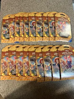 Ravensburger Disney Lorcana TCG Wilds Unkown 19 Booster Packs 12 Cards Eng - Image 1