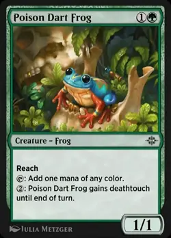 1x Poison Dart Frog - Foil NM-Mint, English The Lost Caverns of Ixalan MTG Magic - Image 1