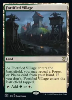 FORTIFIED VILLAGE mtg NM-M New Capenna Commander Rare - Image 1